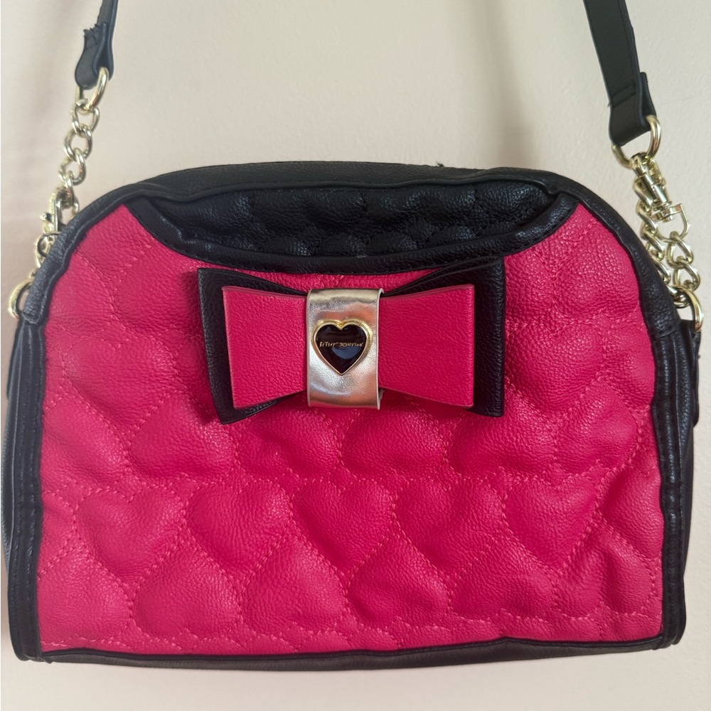 Betsy Johnson Sassy Pink Crossbody Purse